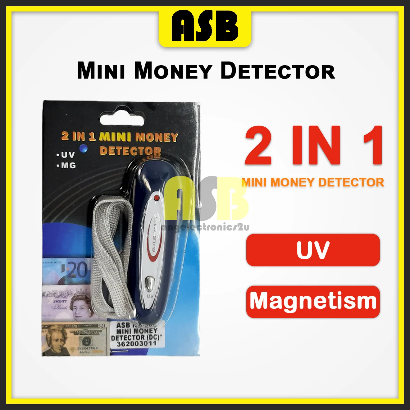 (1pc) ASB Mini Money Detector ( NX-300 ) ( DC ) ( 362003011 )