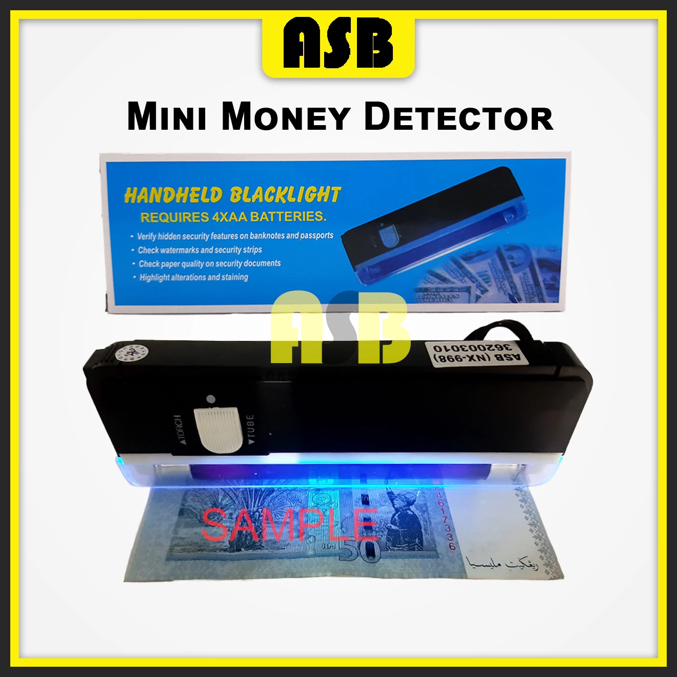 (1pc) ASB Mini Money Detector ( NX-998 ) ( DC ) ( 4W ) ( 362003010 )