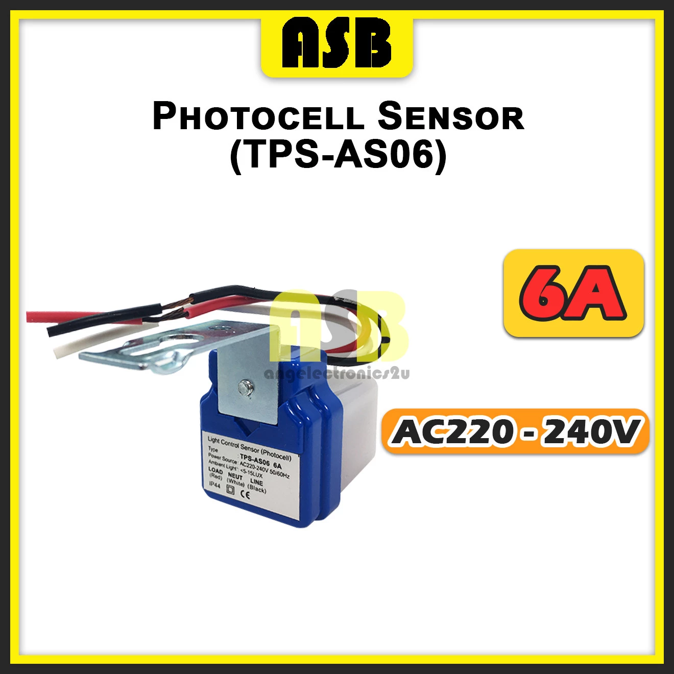 (1pc) Photocell Sensor Light Control Auto On Off Sensor Lampu Sensor Photocel TPS-AS06 ( AC220-240V )( 6A )