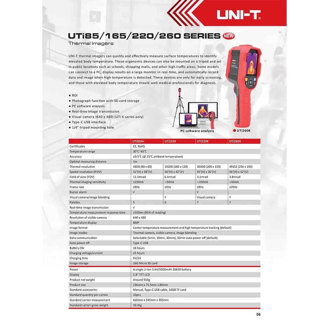 (1pc) Uni-T UTi165K Thermometer Thermal Imager ( 362002188 )