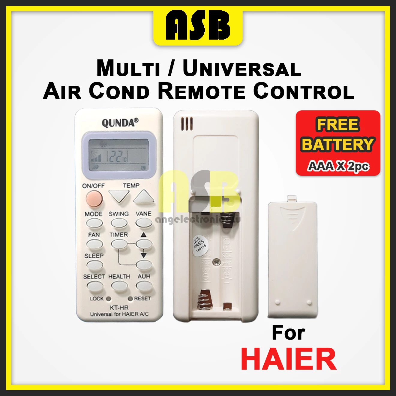 (1pc) ( Compatible : Haier ) Multi / Universal Air Cond Aircond Conditioner Remote Control 空调遥控器