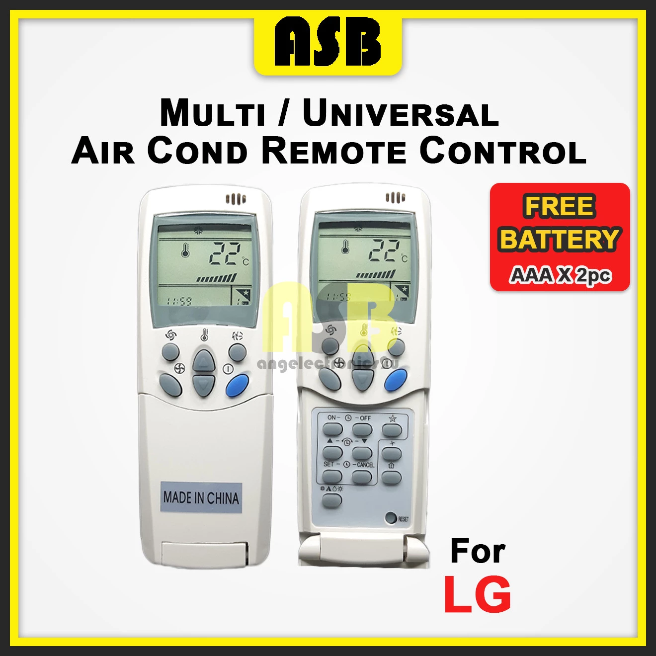 (1pc) ( Compatible : LG ) Multi / Universal Air Cond Aircond Conditioner Remote Control 空调遥控器