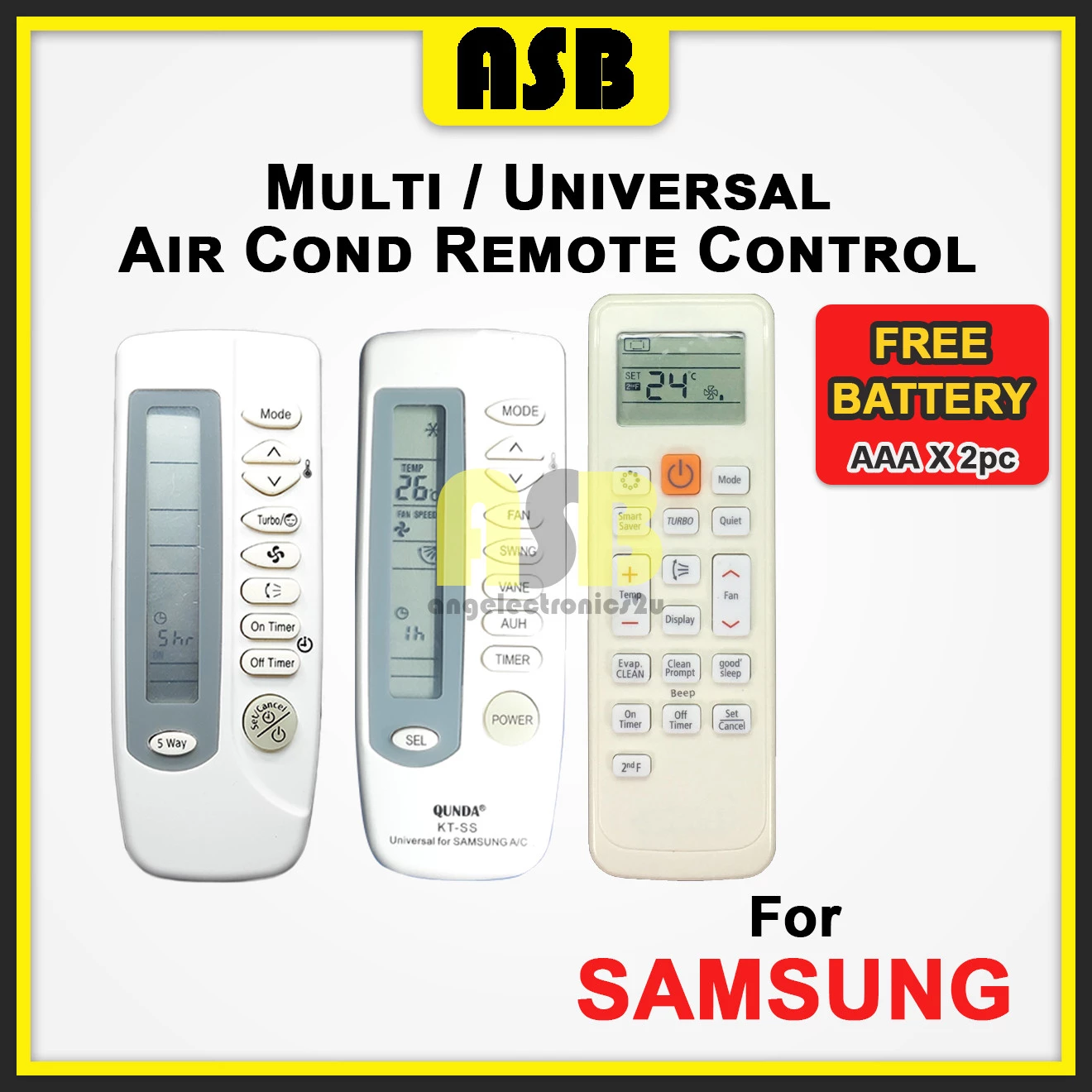 (1pc) ( Compatible : Samsung ) Multi / Universal Air Cond Aircond Conditioner Remote Control 空调遥控器