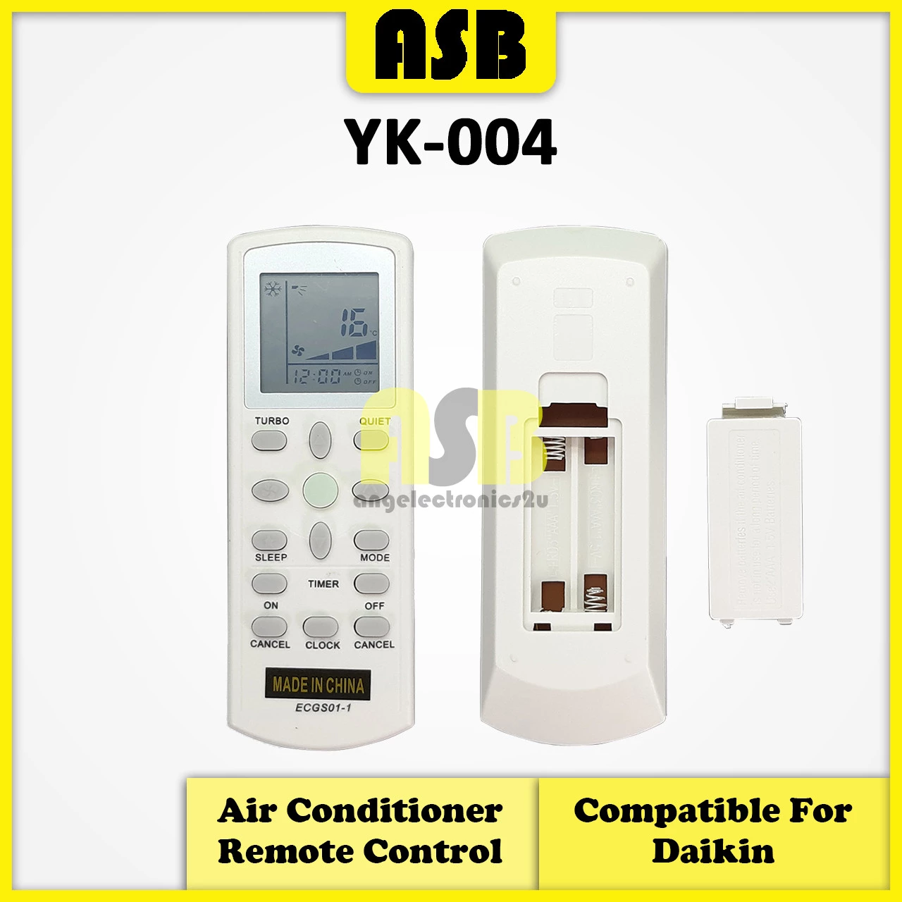 (1pc) ( Compatible : Daikin ) Multi / Universal Air Cond Aircond Conditioner Remote Control 空调遥控器