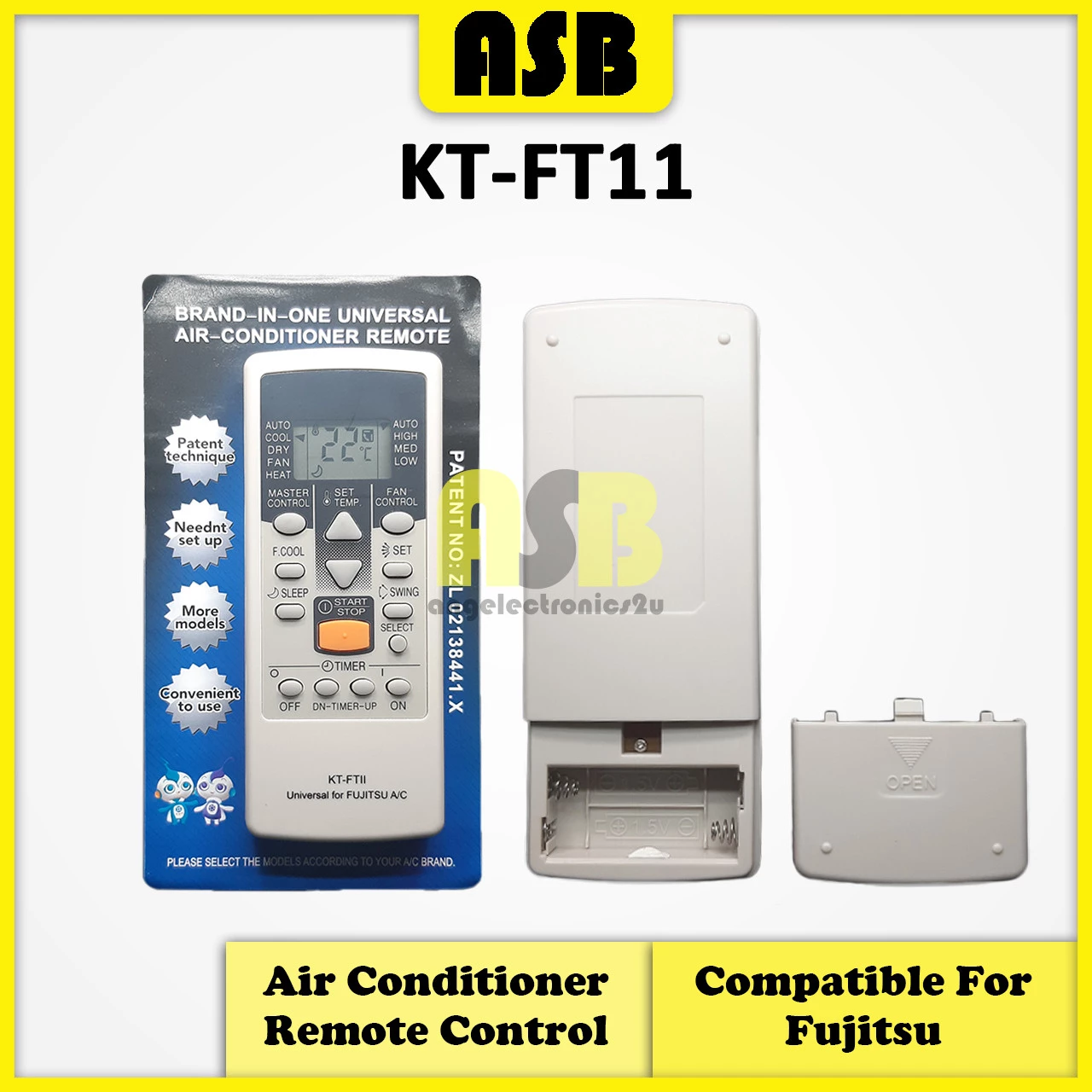 (1pc) ( Compatible : Fujitsu ) Multi / Universal Air cond Aircond Conditioner Remote Control 空调遥控器