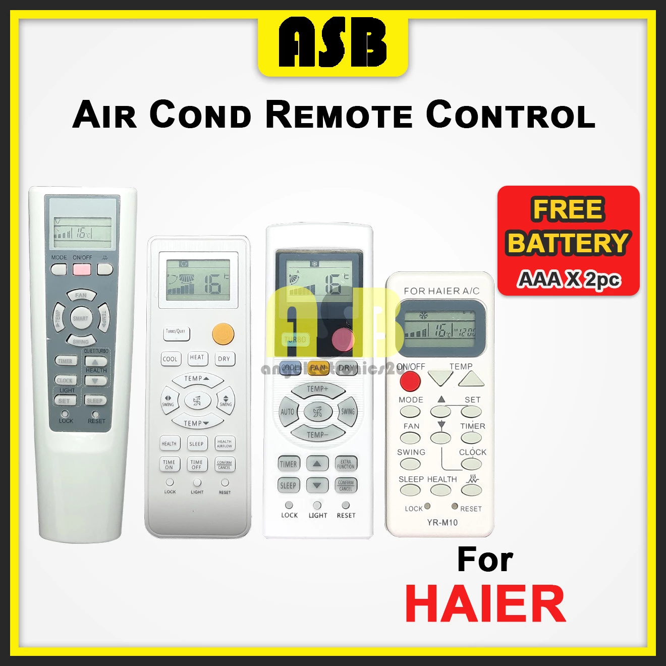 (1pc) ( Compatible : Haier ) Air Cond Aircond Conditioner Remote Control Alat Kawalan Jauh Penghawa Dingin 空调遥控器