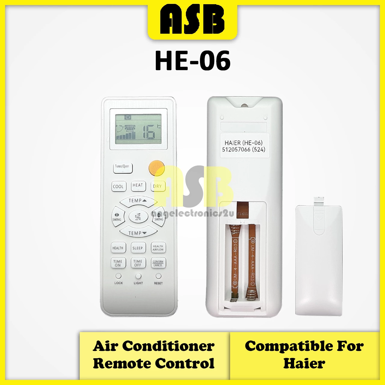 (1pc) ( Compatible : Haier ) Air Cond Aircond Conditioner Remote Control Alat Kawalan Jauh Penghawa Dingin 空调遥控器