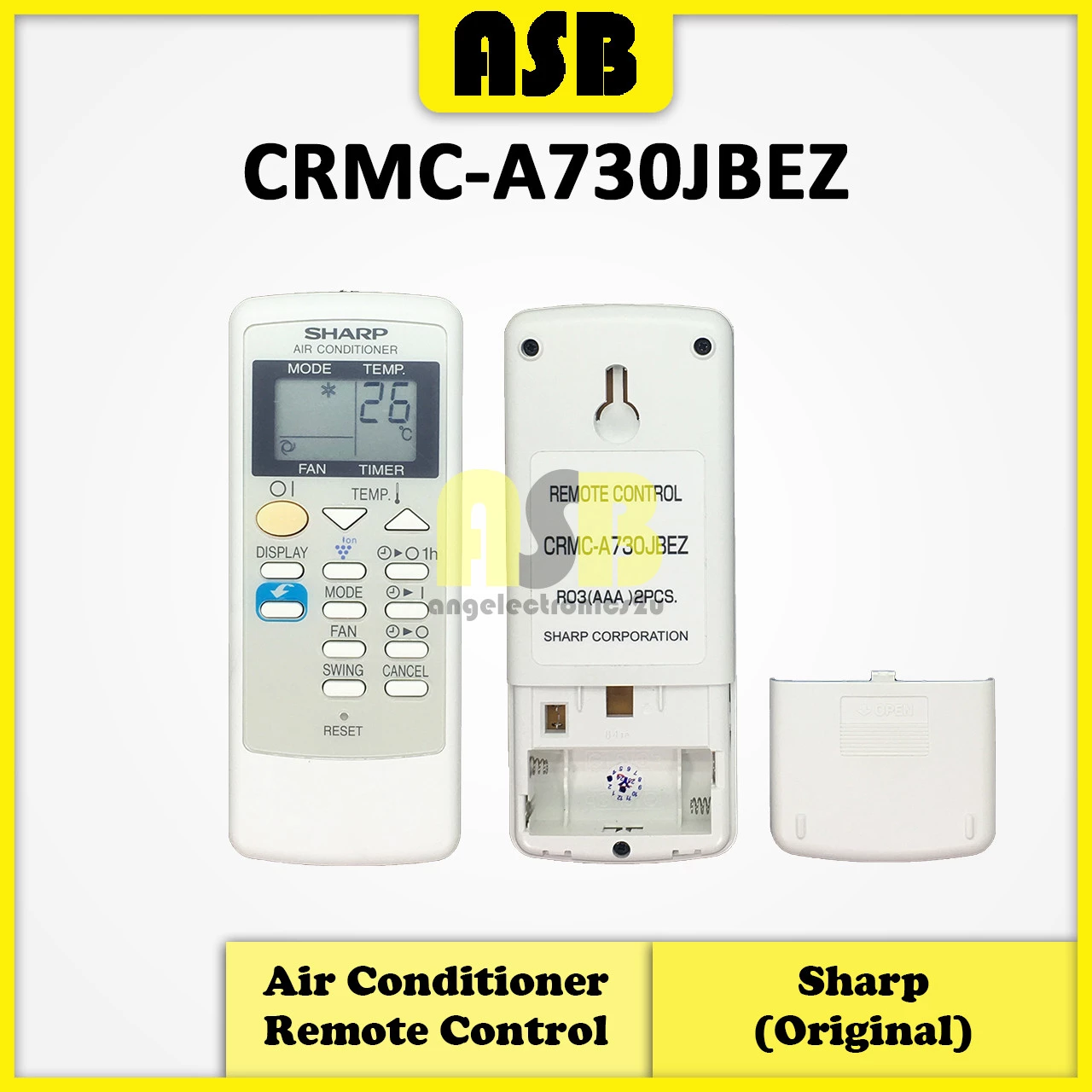 (1pc) ( Original ) Sharp Air Cond Aircond Conditioner Remote Control Alat Kawalan Jauh Penghawa Dingin 空调遥控器