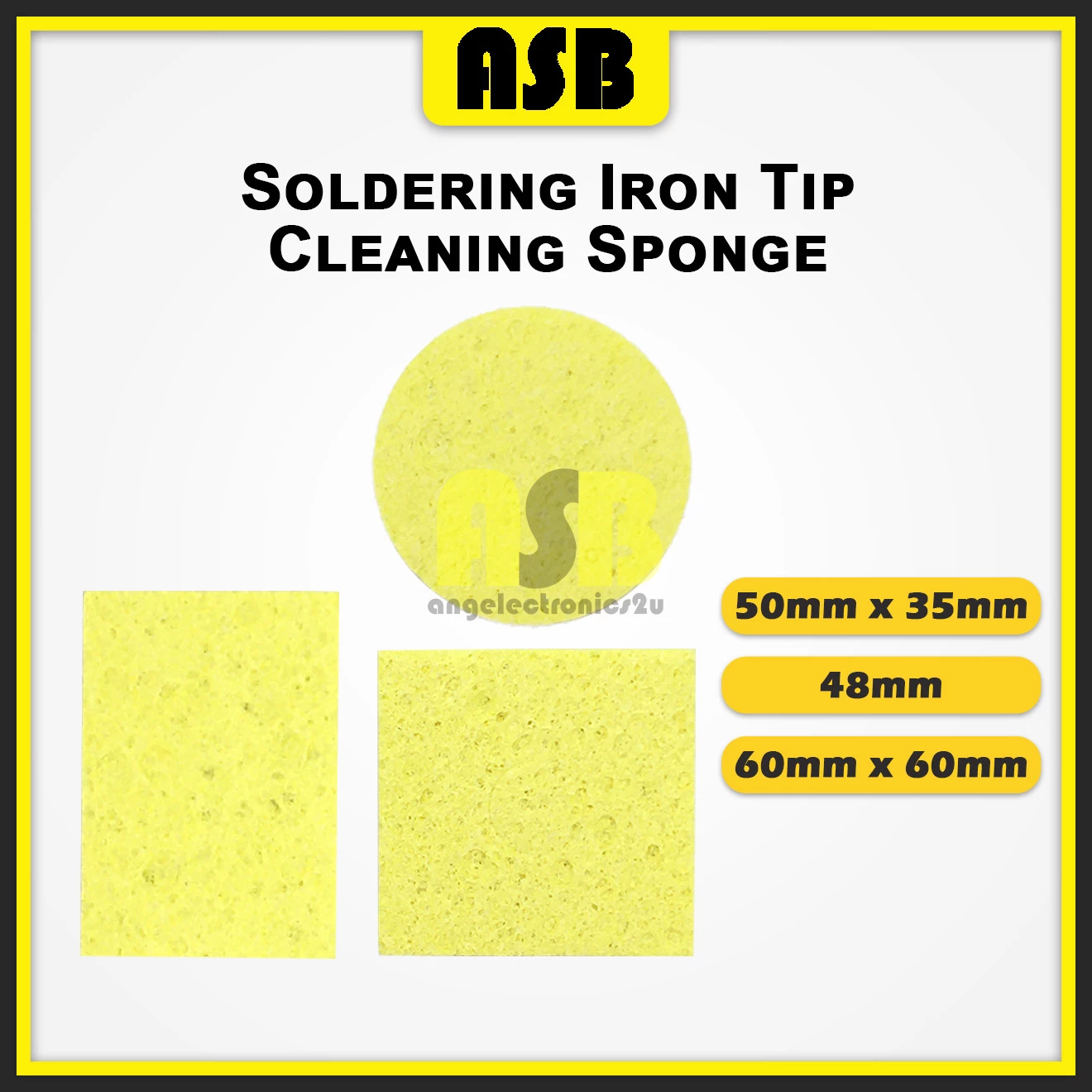 (1pc) Soldering Sponge Soldering Iron Tip Cleaning Sponge ( 50mm x 35mm / 48mm / 60mm x 60mm )