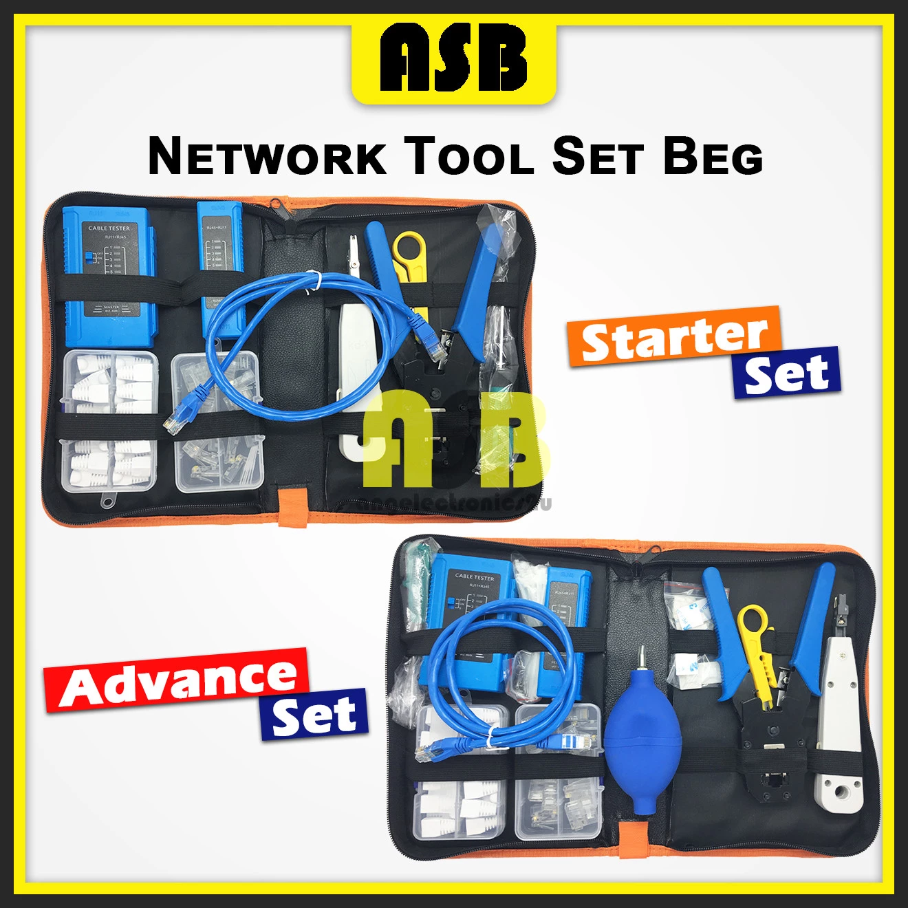 (1set) Network Tool Set Beg Screwdriver LAN Cable Wire Stripper Cable Tester ( Starter Set / Advance Set )