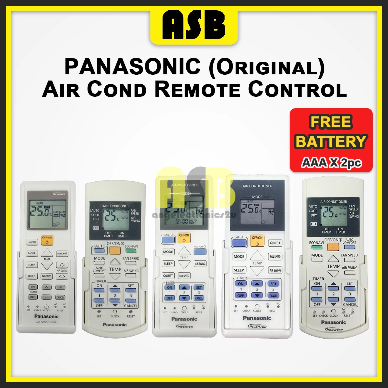 (1pc) ( Original ) Panasonic Air Cond Aircond Conditioner Remote Control Alat Kawalan Jauh Penghawa Dingin 空调遥控器