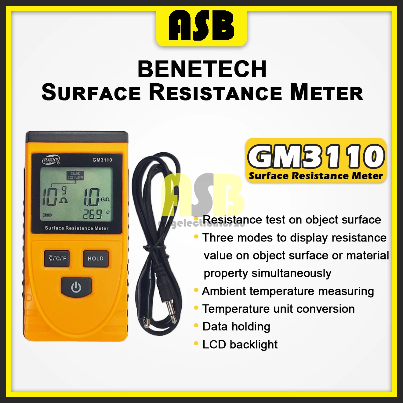 (1pc) BENETECH GM3110 Surface Resistance Meter