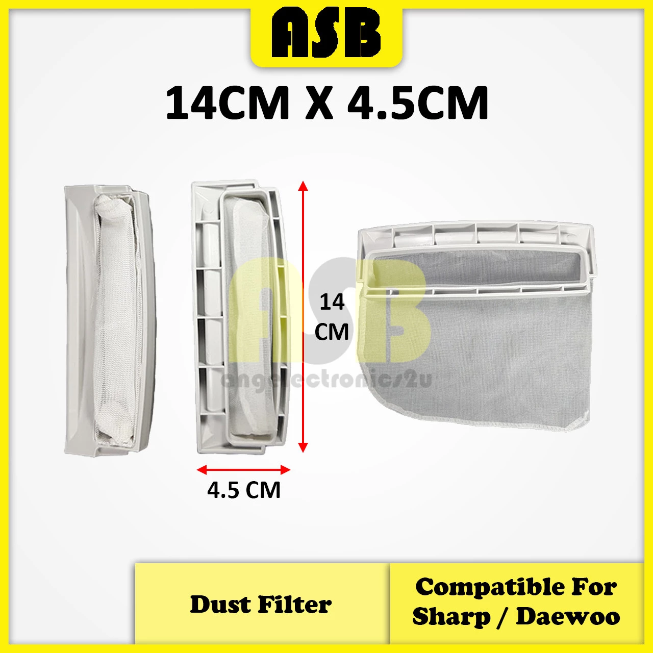 (1pc) ( Compatible : SHARP / DAEWOO ) Washing Machine Dust Filter