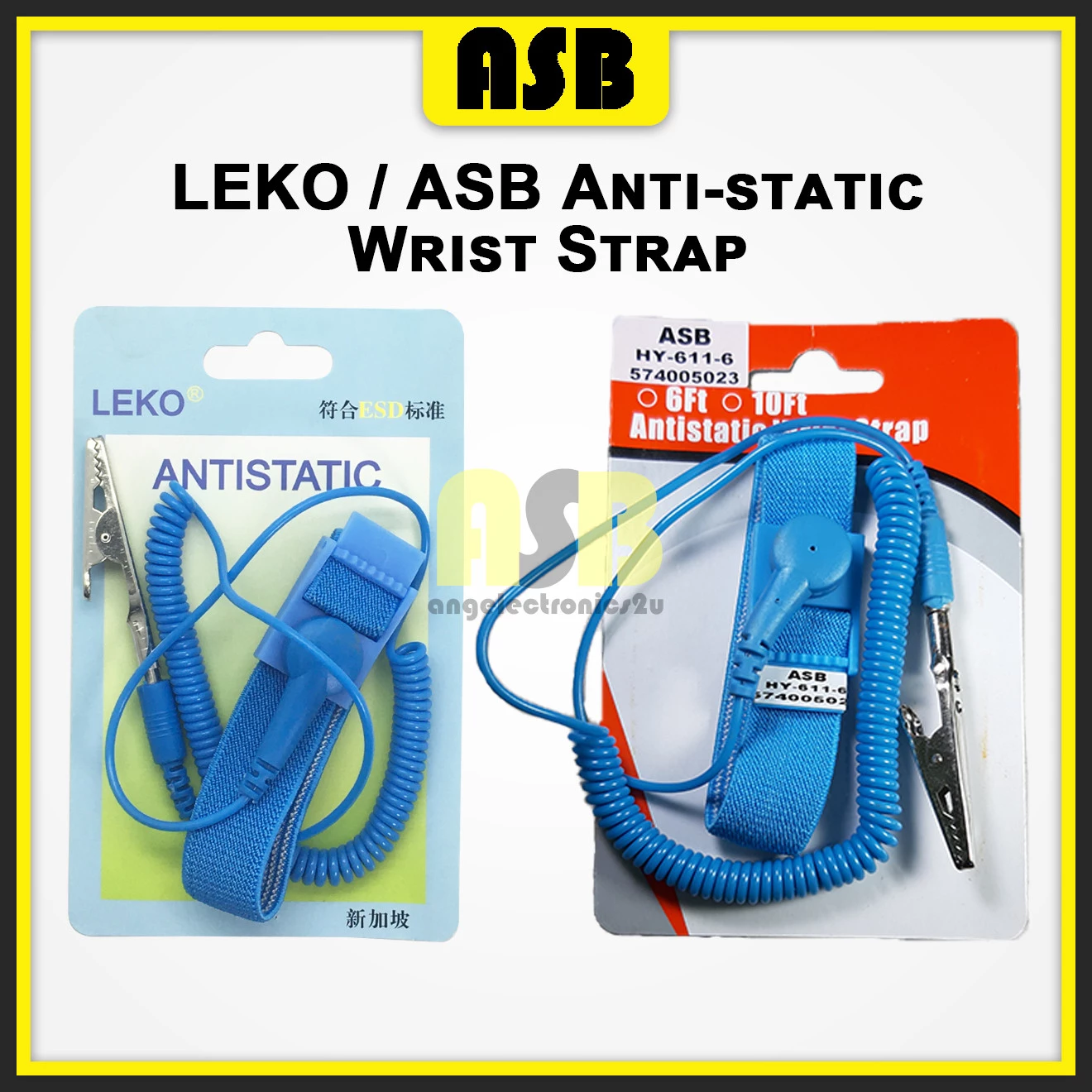 (1pc) LEKO / ASB Anti-Static Wrist Strap Antistatic Wrist Band