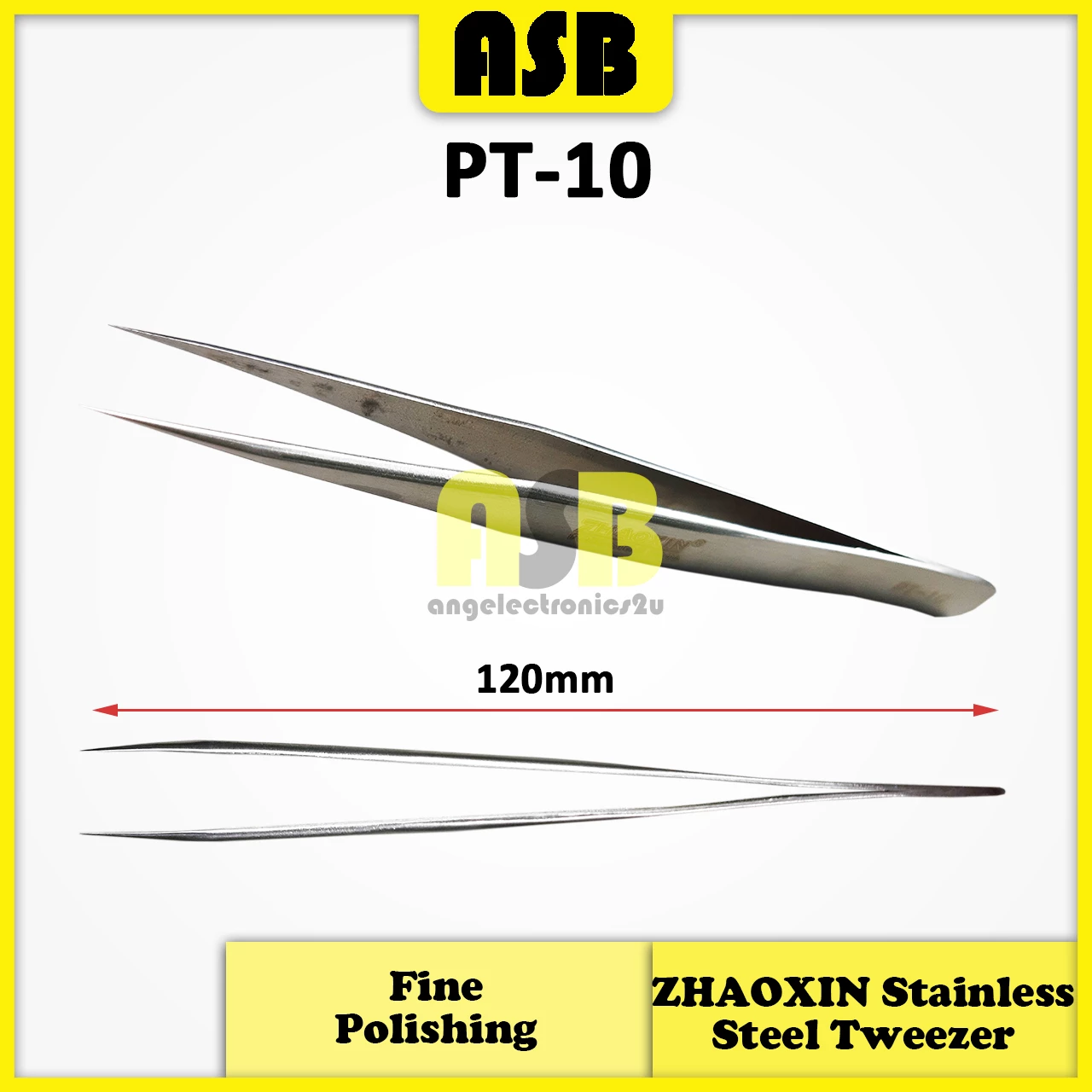 (1pc) ATRUS / ZHAOXIN AT 11 / PT 10 / 11 / 12 / 13 / 14 / 15 Industrial Stainless Steel Tweezer / Pinset Penyepit 镊子