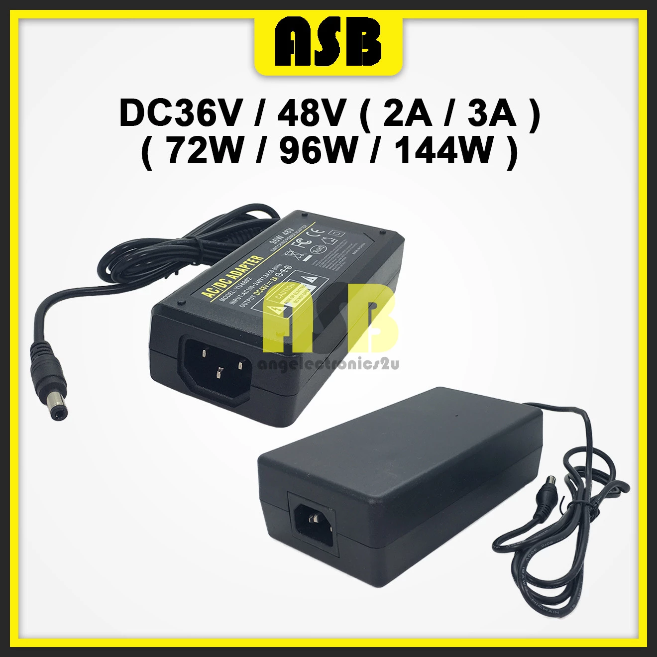 (1pc) Adaptor DC36V / 48V ( 2A / 3A ) 72W / 96W / 144W Power Adapter