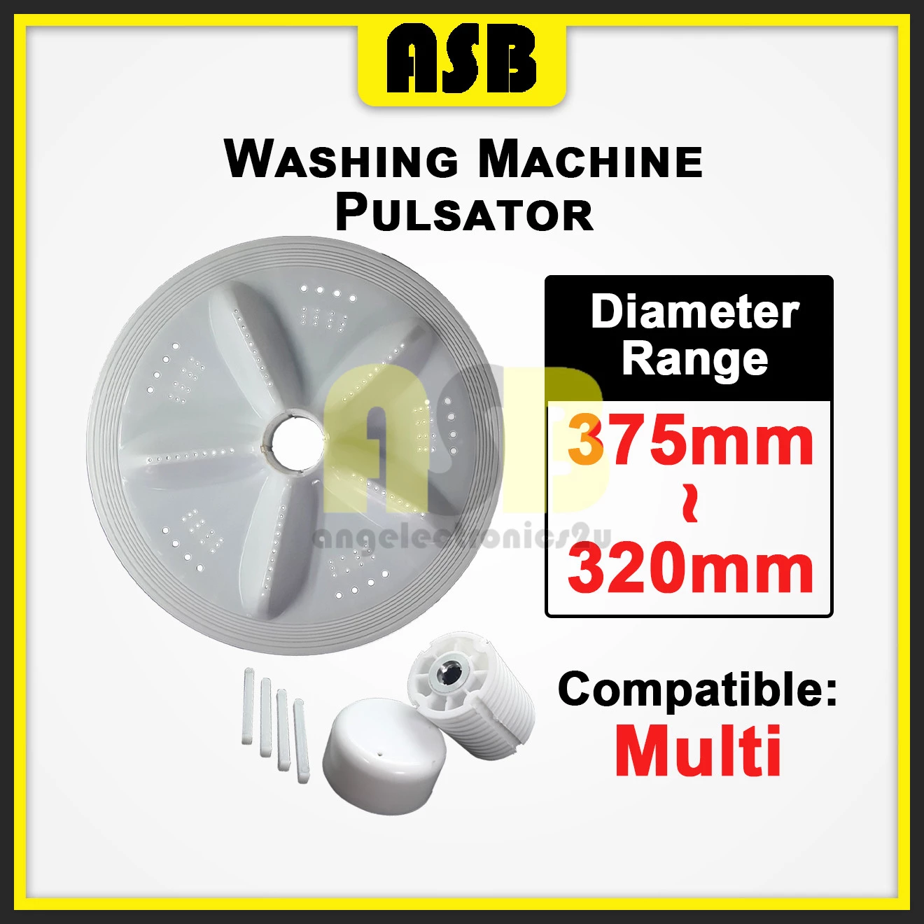 (1pc) ( Compatible : MULTI ) Washing Machine Pulsator ( 320 mm ~ 375 mm )