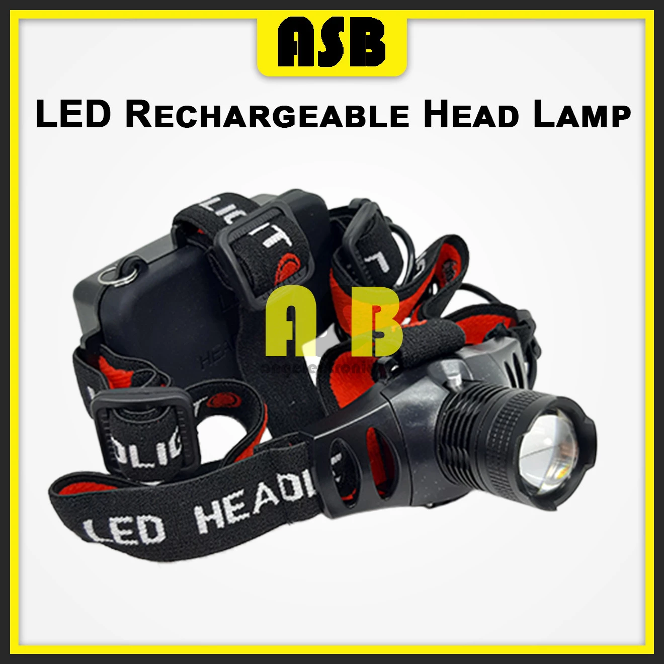 (1pc) LED Rechargeable Head Lamp ( Q5 ) ( 2 Way ) ( Day Light ) ( 331009123 )