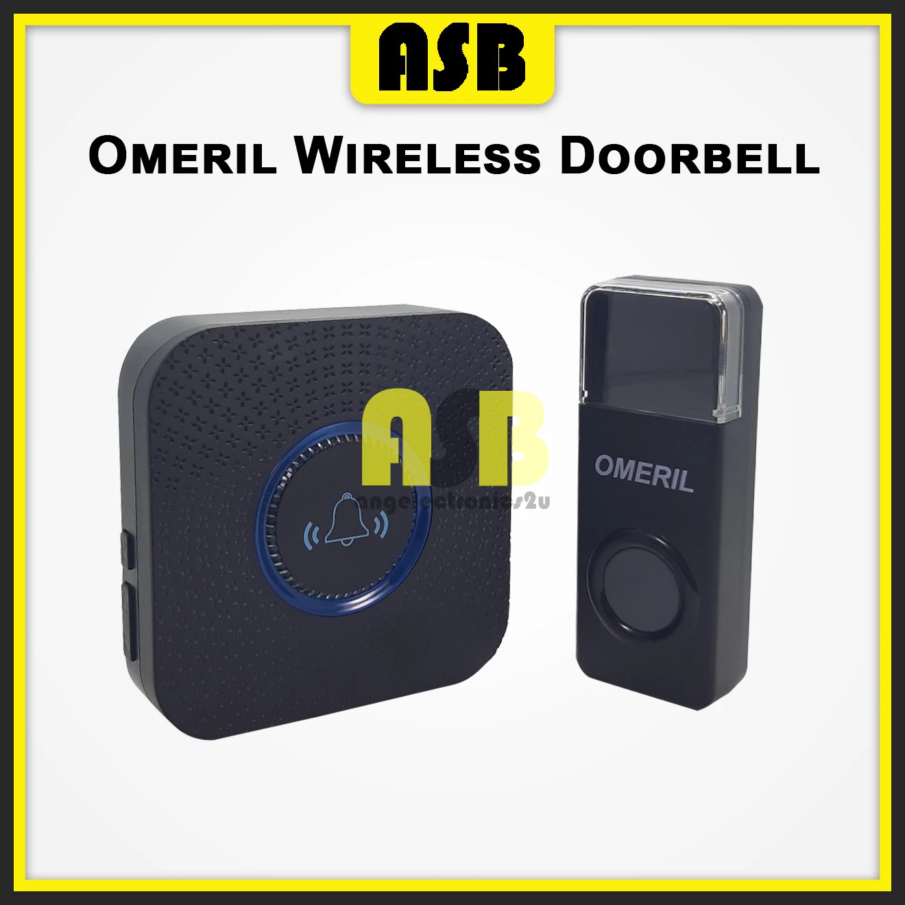 (1pc) Omeril Wireless Door Bell UK 3 Pin Plug 58 Selectable Ringtones Home Remote Doorbell Loceng Pintu Rumah 門鈴