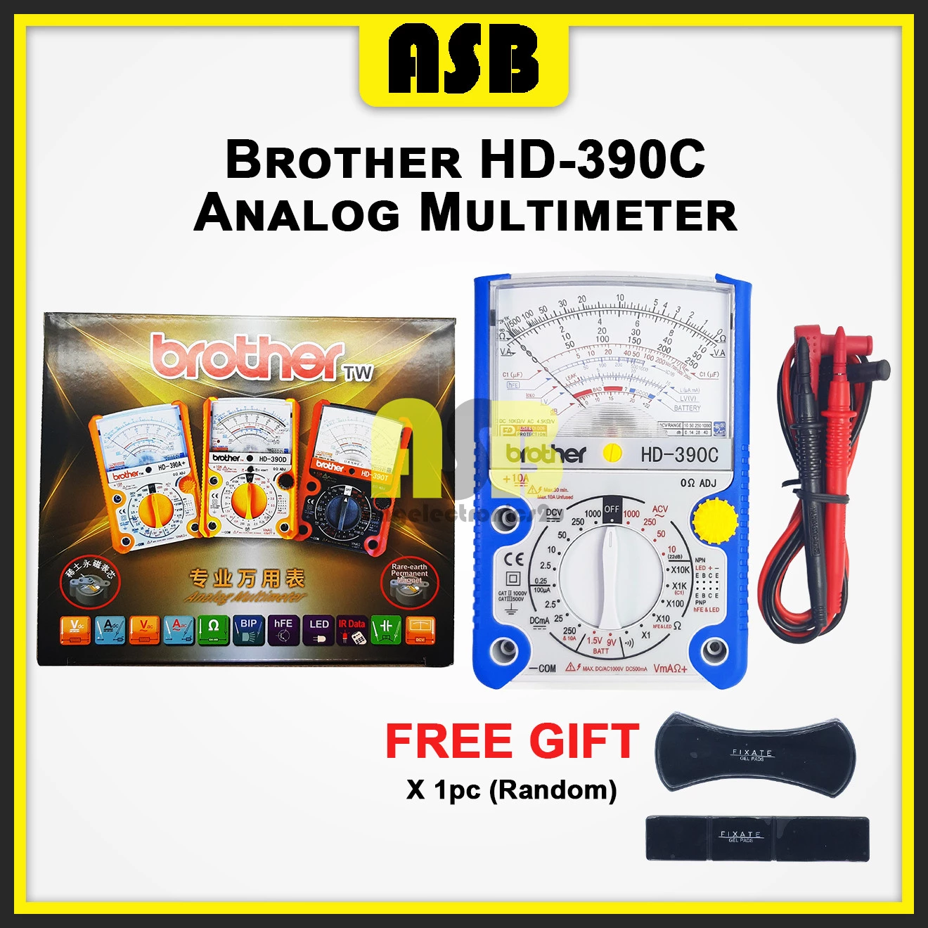 (1pc) Brother HD-390C Analog Multimeter (362001046)