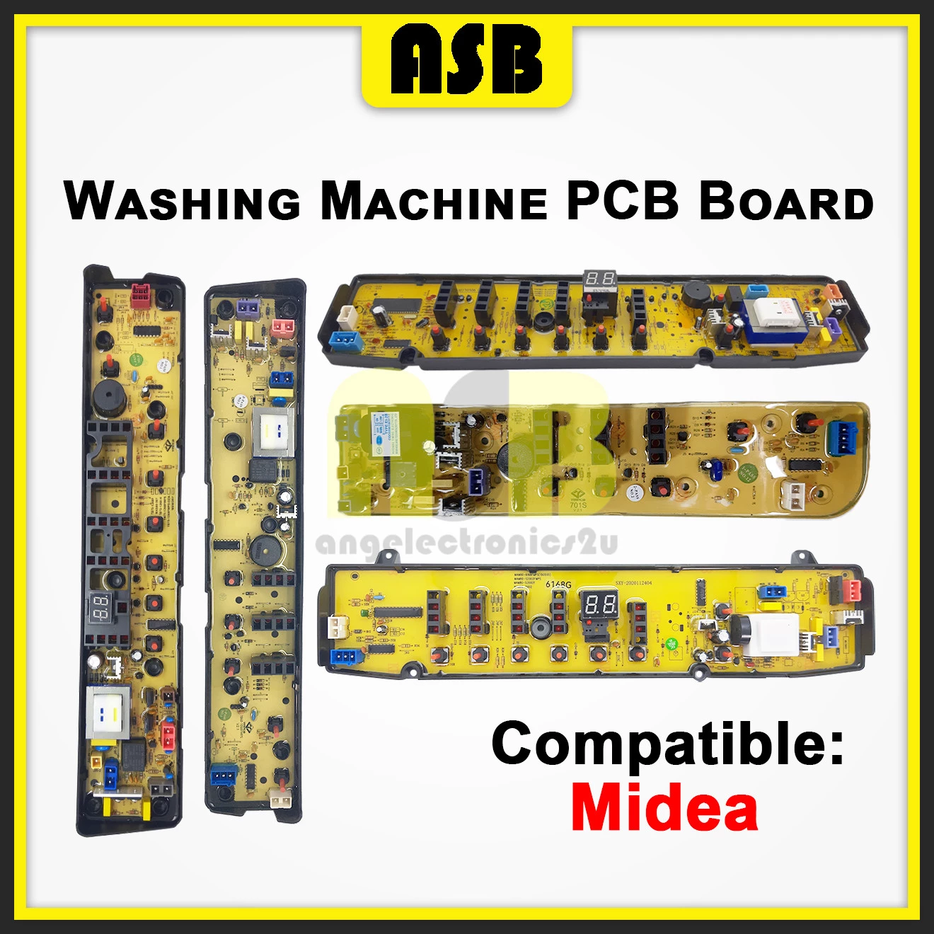 (1pc) ( Compatible : Midea ) Washing Machine PCB Board / Papan Litar