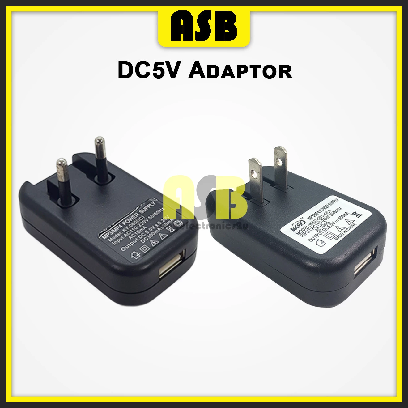 (1pc) MP3 DC5V Adaptor KY-060(IC) / WSD-001-<IC> 2Pin