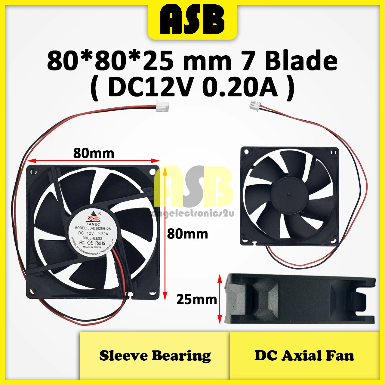 (1pc) DC Axial Fan DC12V / 24V ( 1.5