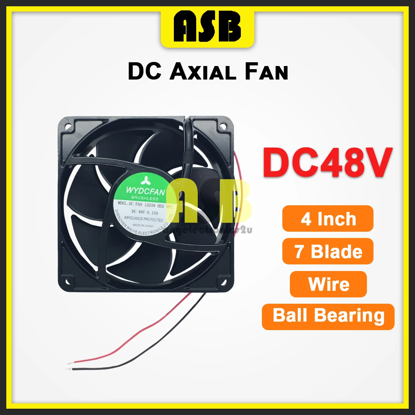 (1pc) DC Axial Fan DC48V ( 4