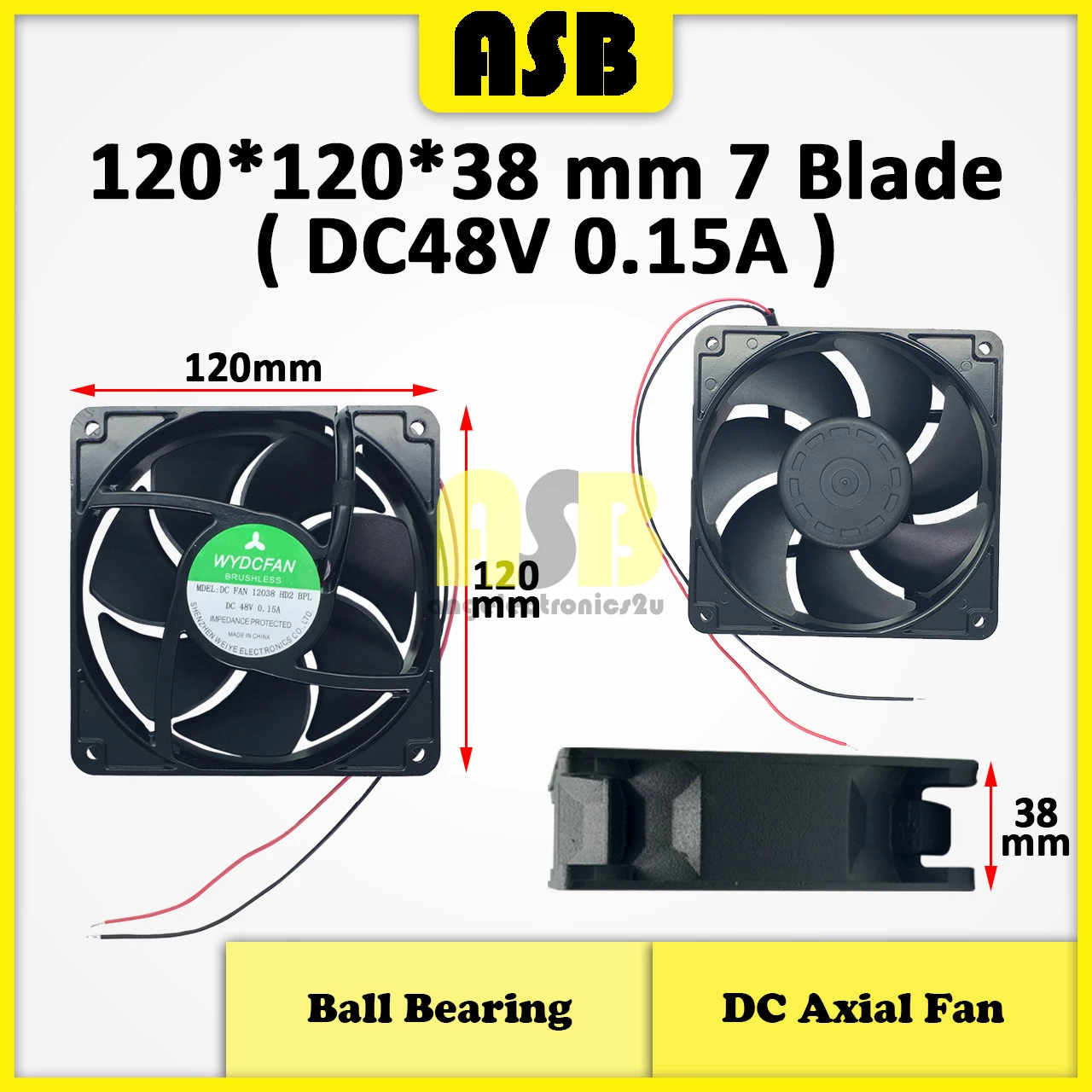 (1pc) DC Axial Fan DC48V ( 4