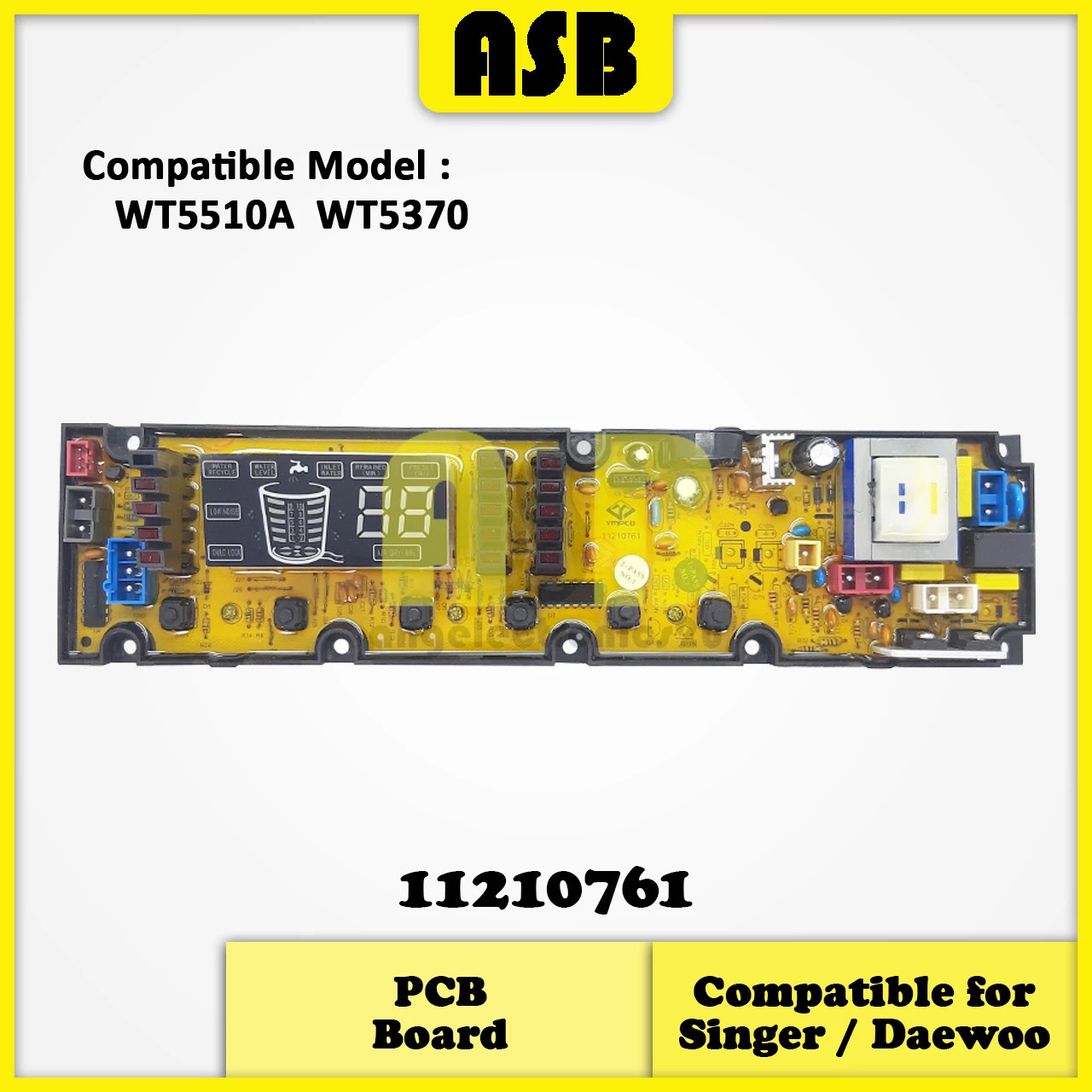 (1pc) ( Compatible : Singer / Daewoo ) Washing Machine PCB Board  / Papan Litar