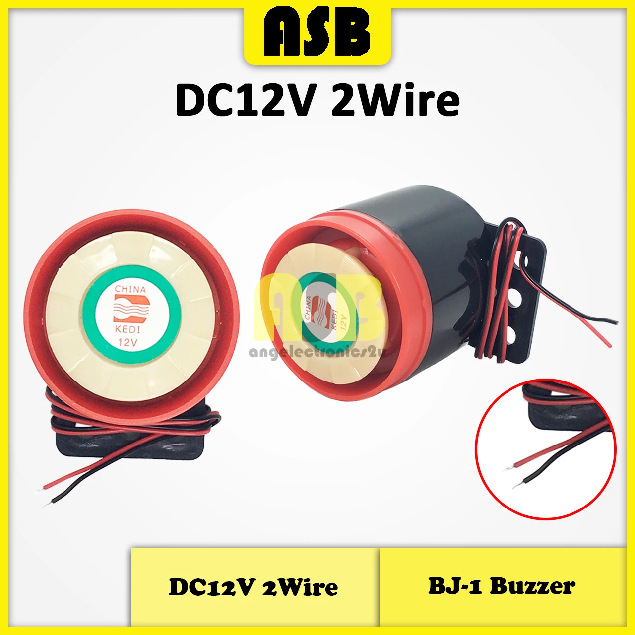 (1pc) DC12V / DC24V / AC240V BJ-1 Buzzer 90-100DB ( 2 Wire / 3 Wire )