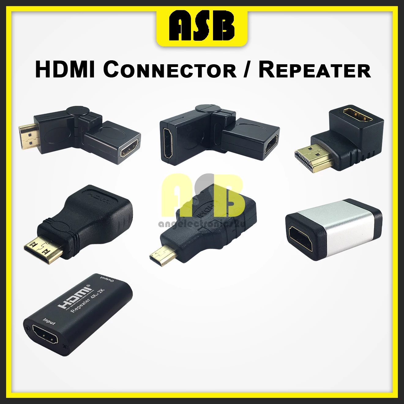 (1pc) HDMI L Shape 90 Degree Connector Male / Female To Mini / Micro HDMI Male / Female Converter Adapter Joint/Repeater