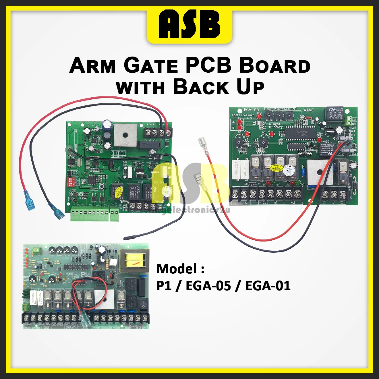 (1pc) Arm Gate PCB Board with Back Up ( P1 / EGA-05 / EGA-01 ) ( DC12V )