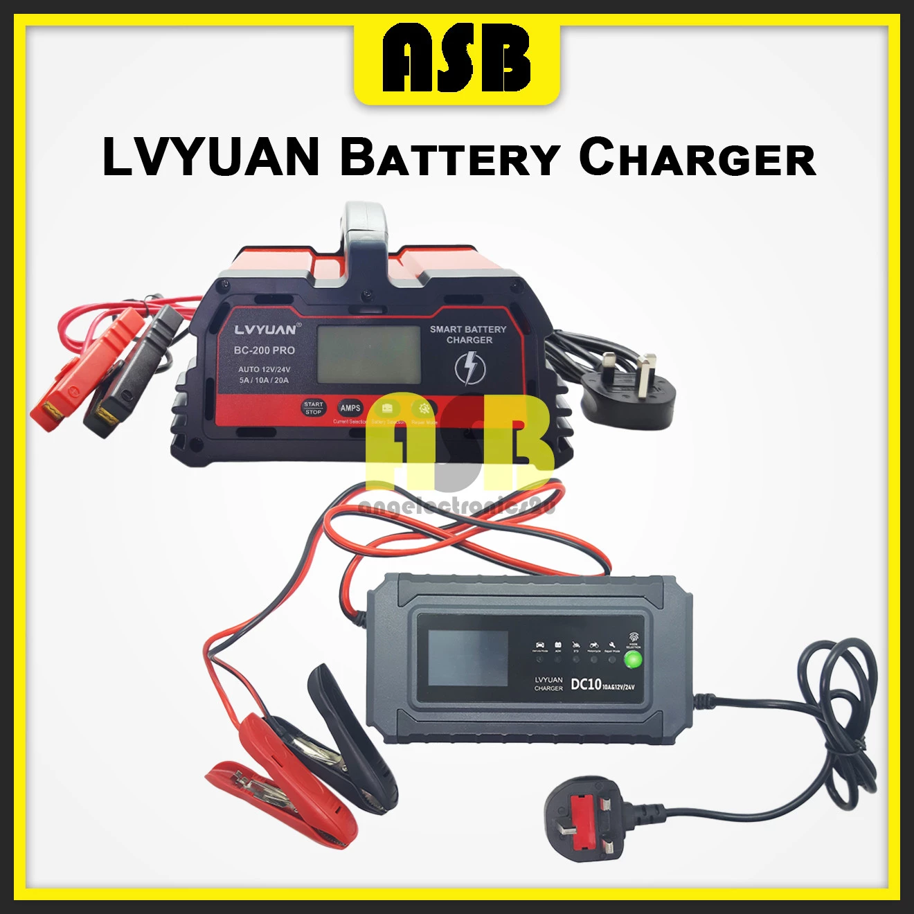 (1pc) LVYUAN Battery Charger DC12V / 24V