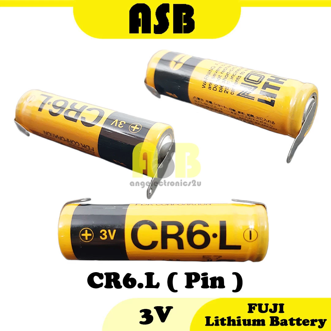 (1pc) FUJI Lithium Battery 3V ( CR6.L / CR8.L / CR2/3 8.L ) ( Pin )