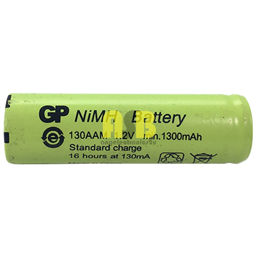 (1pc) GP 130AAM NiMH Rechargeable battery ( Flat ) ( 1300mAH ) ( 033013045 )