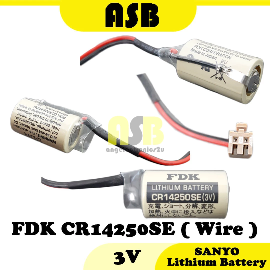 (1pc) SANYO Lithium Battery 3V ( FDK CR-14250SE / CR-17335SE / CR-17450SE ) ( Wire )