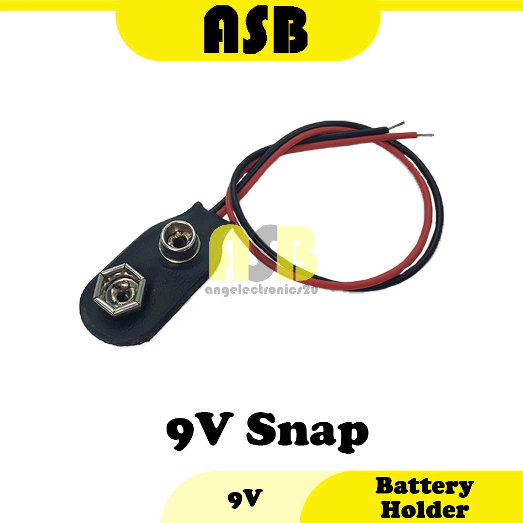 (1pc) Battery Holder 9V ( 2Wire ) ( Snap ) ( 033025007 )