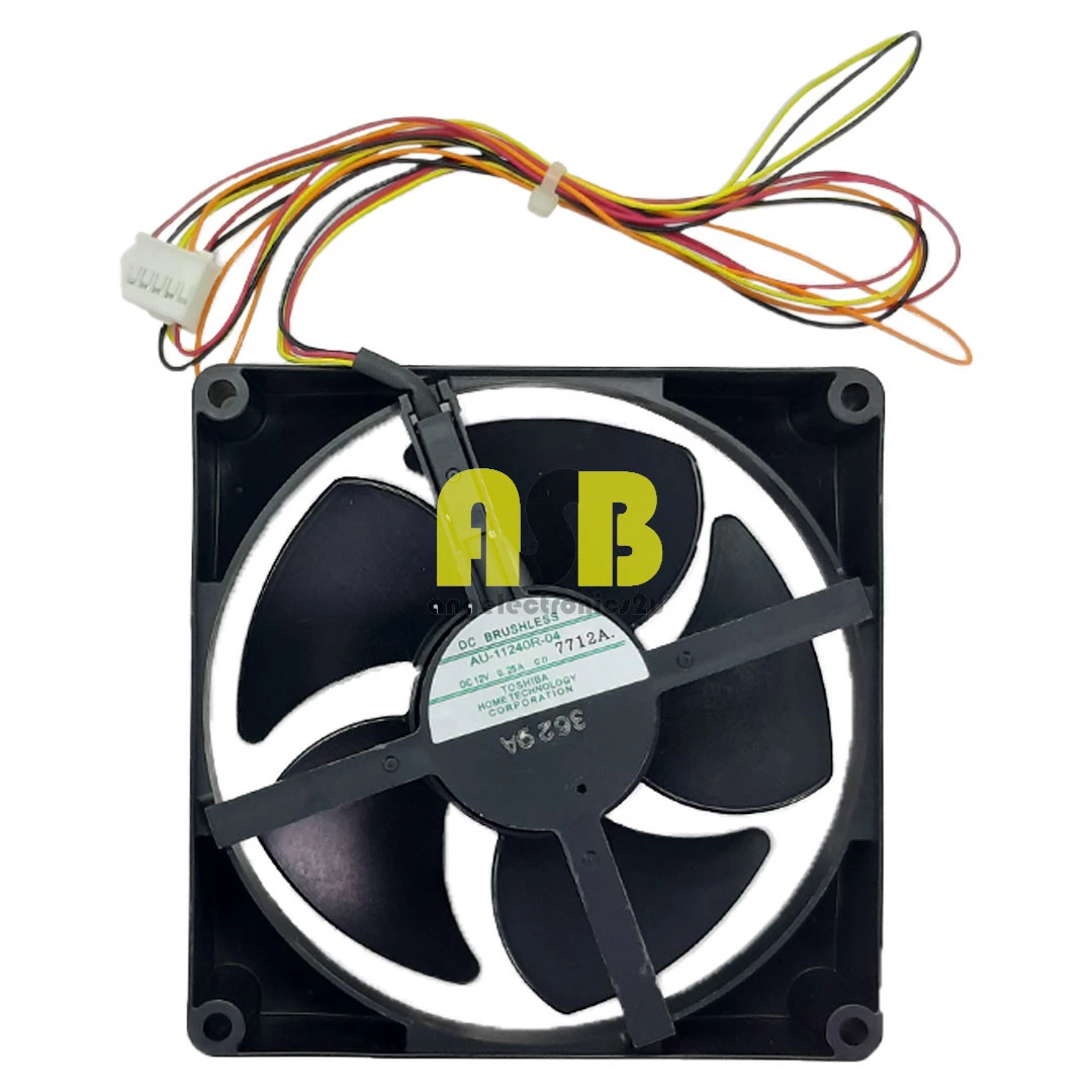 (1pc) Freezer Fridge Blower Fan TOSHIBA DC12V 0.25A ( 4 Wire ) ( 151010300 )