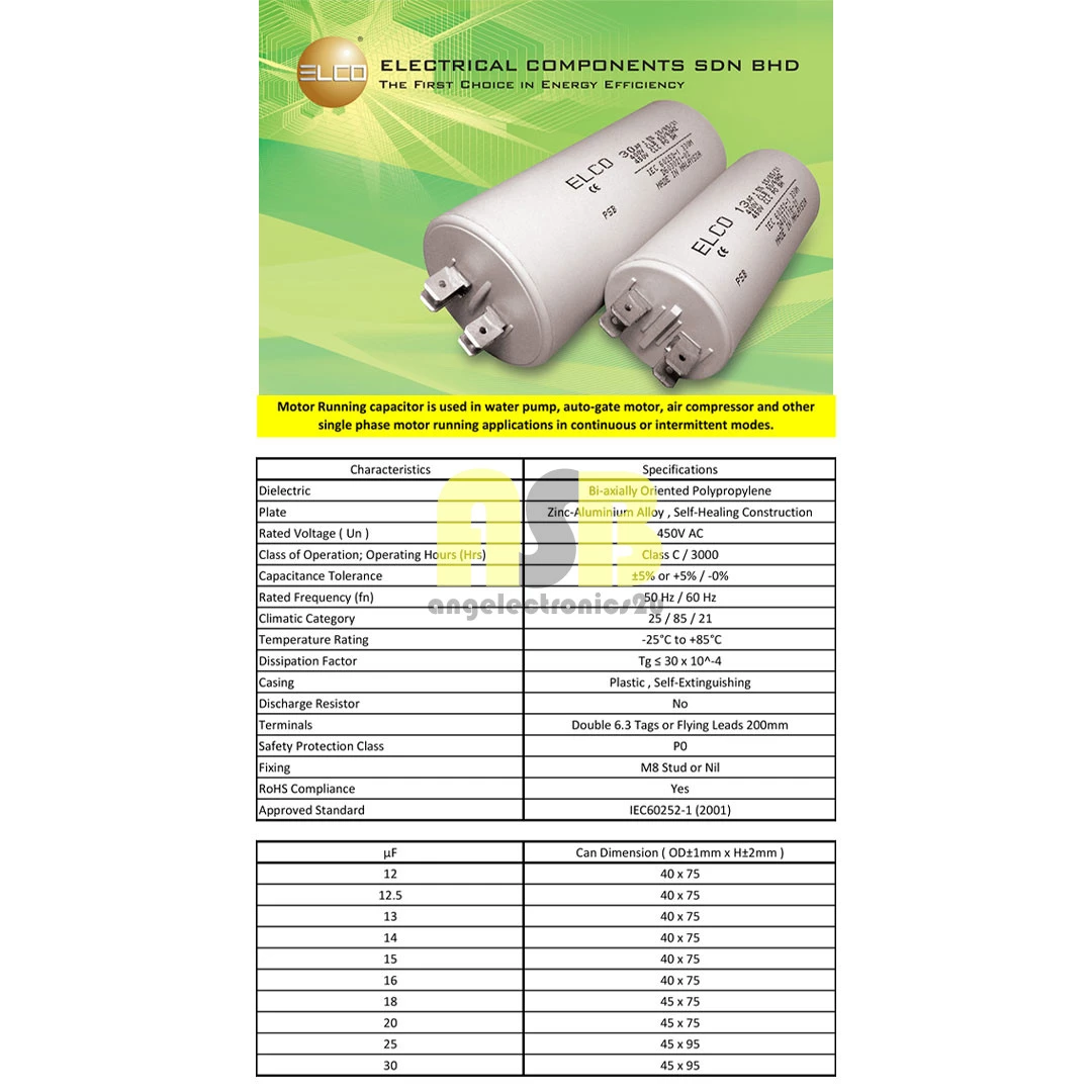 (1pc) ELCO Capacitor 450V ( 12 / 12.5 / 13 / 14 / 15 / 16 /18 / 20 / 25 / 30UF )