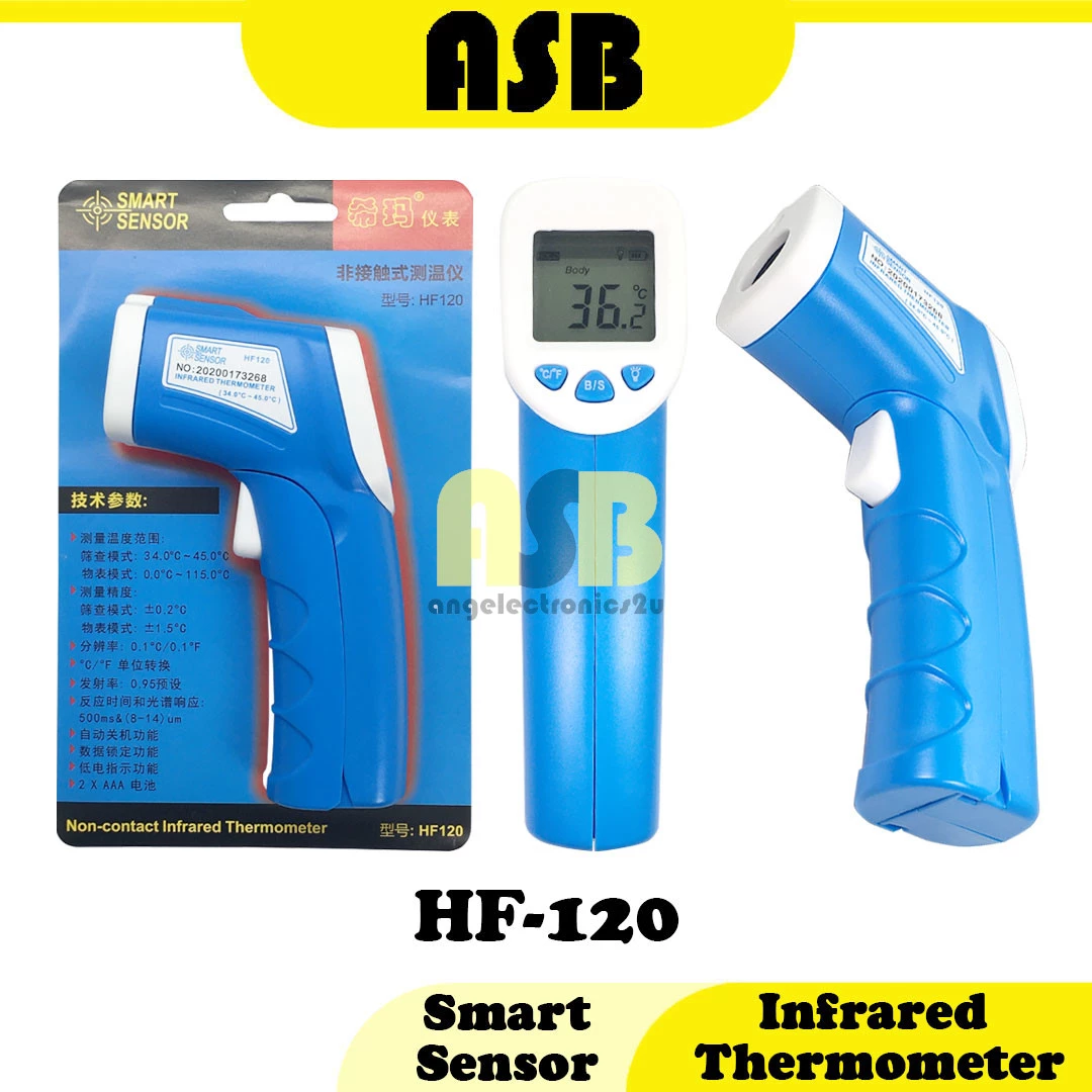 (1pc) Smart Sensor Infrared Thermometer HF-120 ( 362002182 )