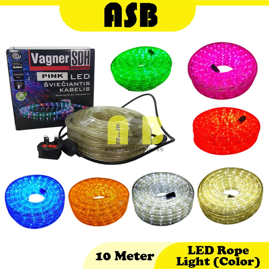 LED Outdoor Rope Light Color AC240V ( 10 Meter ) ( Red / Yellow / Blue / Green / Pink / White / Warm White )
