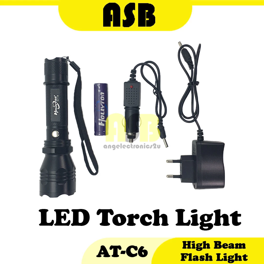 (1pc) LED High Beam Flash Light / Torch Light AT-C6 CREE ( 331009106 )