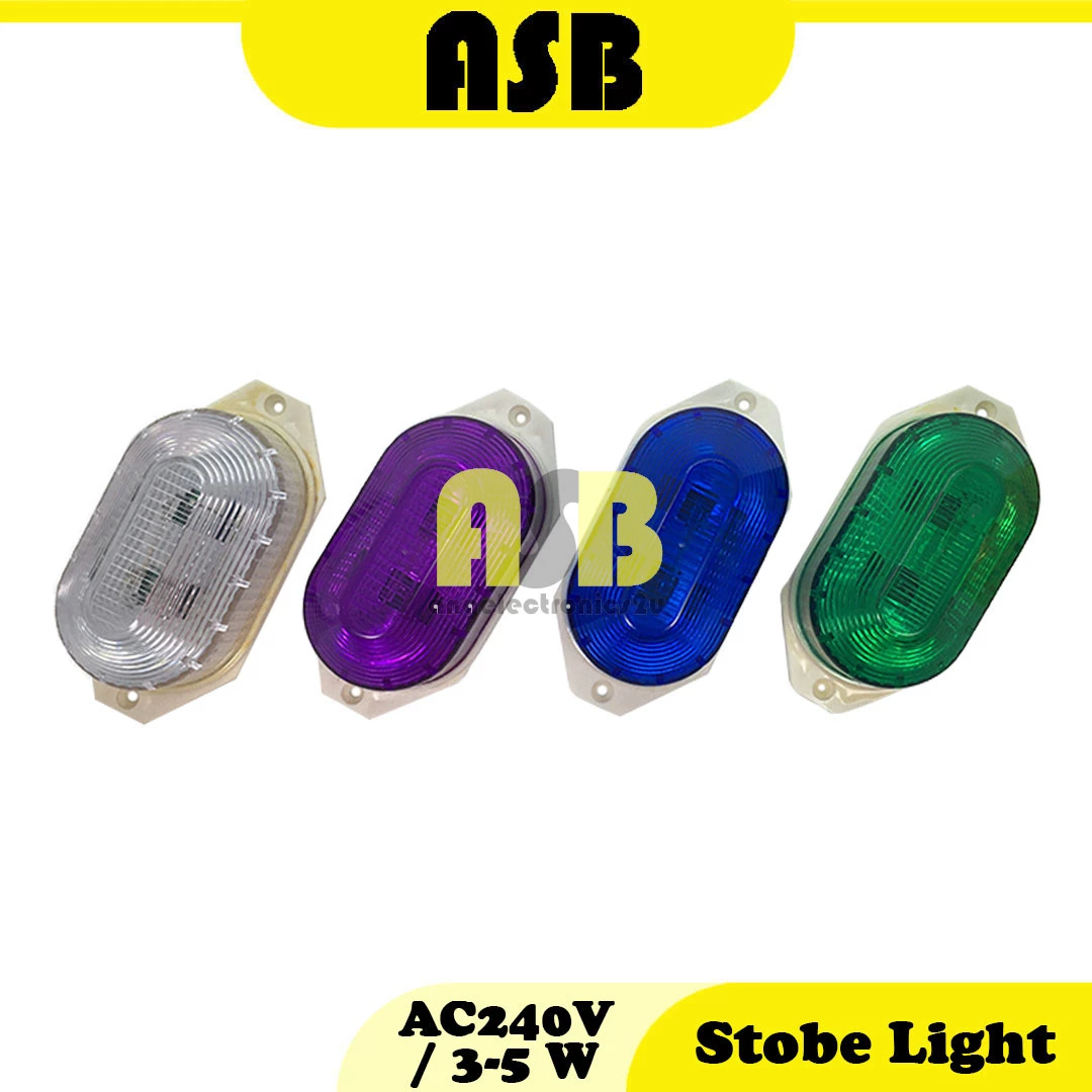 (1pc) Guguang Strobe Light AC240V 3W - 5 W ( White / Blue / Green / Purple ) ( Color )