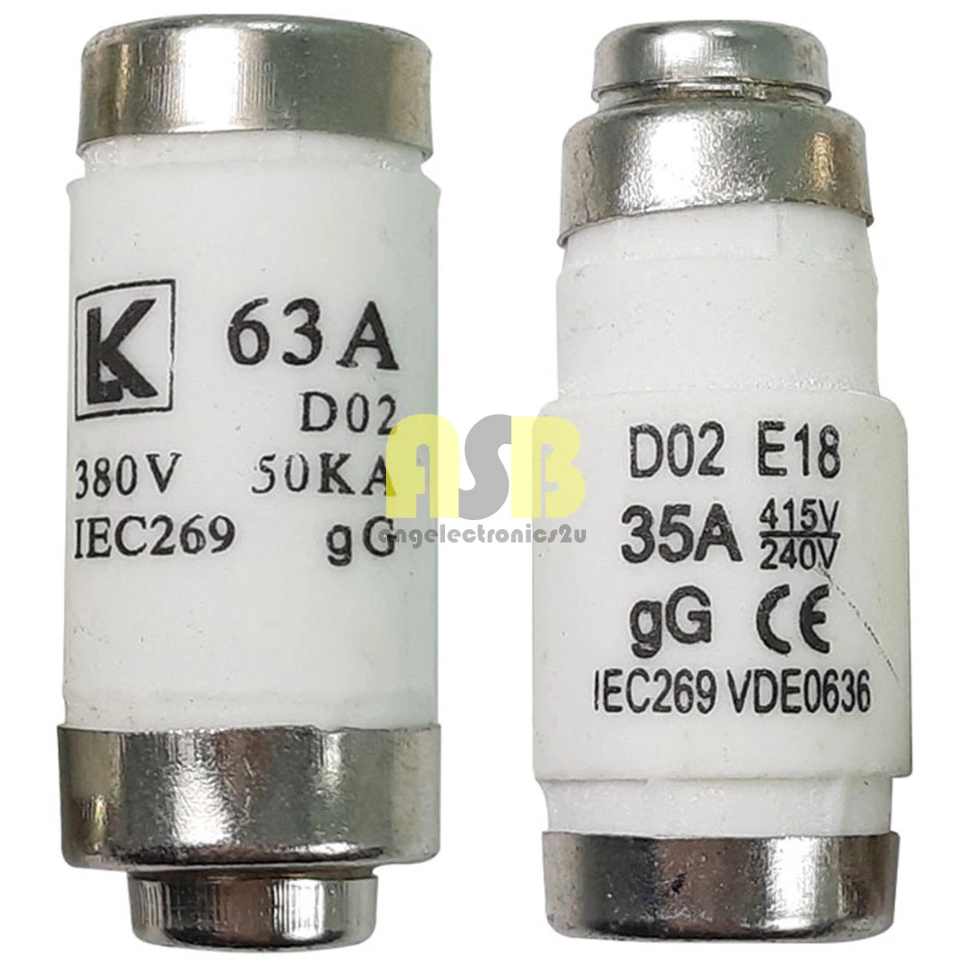 (1pc) D02 E-18 Fuse AC415V Fuse ( 35A / 63A )