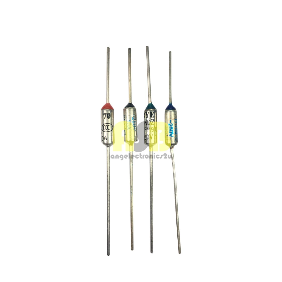 (1pc) Thermal Fuse / Thermo Fuse 10A ( 70/ 91/ 92/ 98/ 103/ 109/ 110/ 113/ 119/ 121/ 125/ 126/ 130/ 133/ 142) ℃