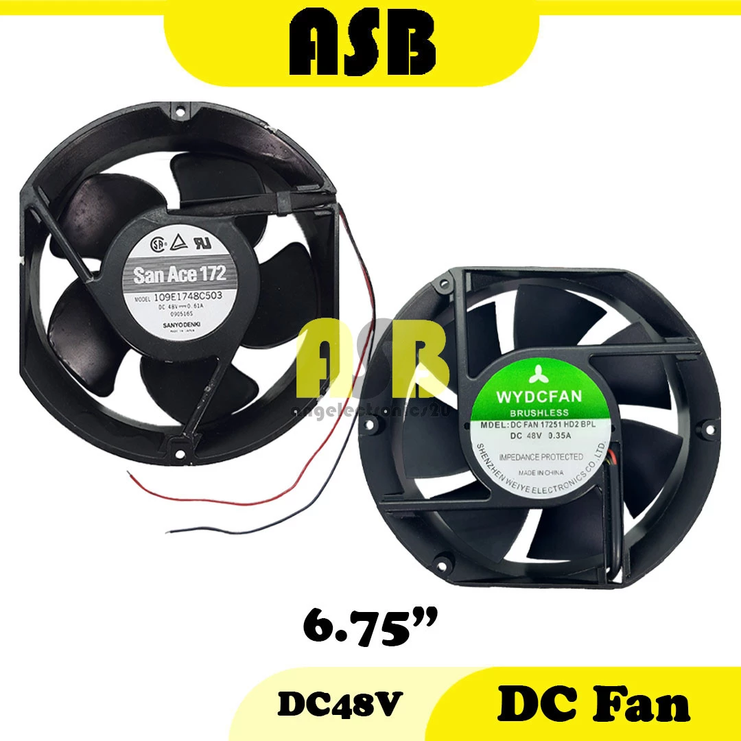 (1pc) DC Fan DC48V 6.75