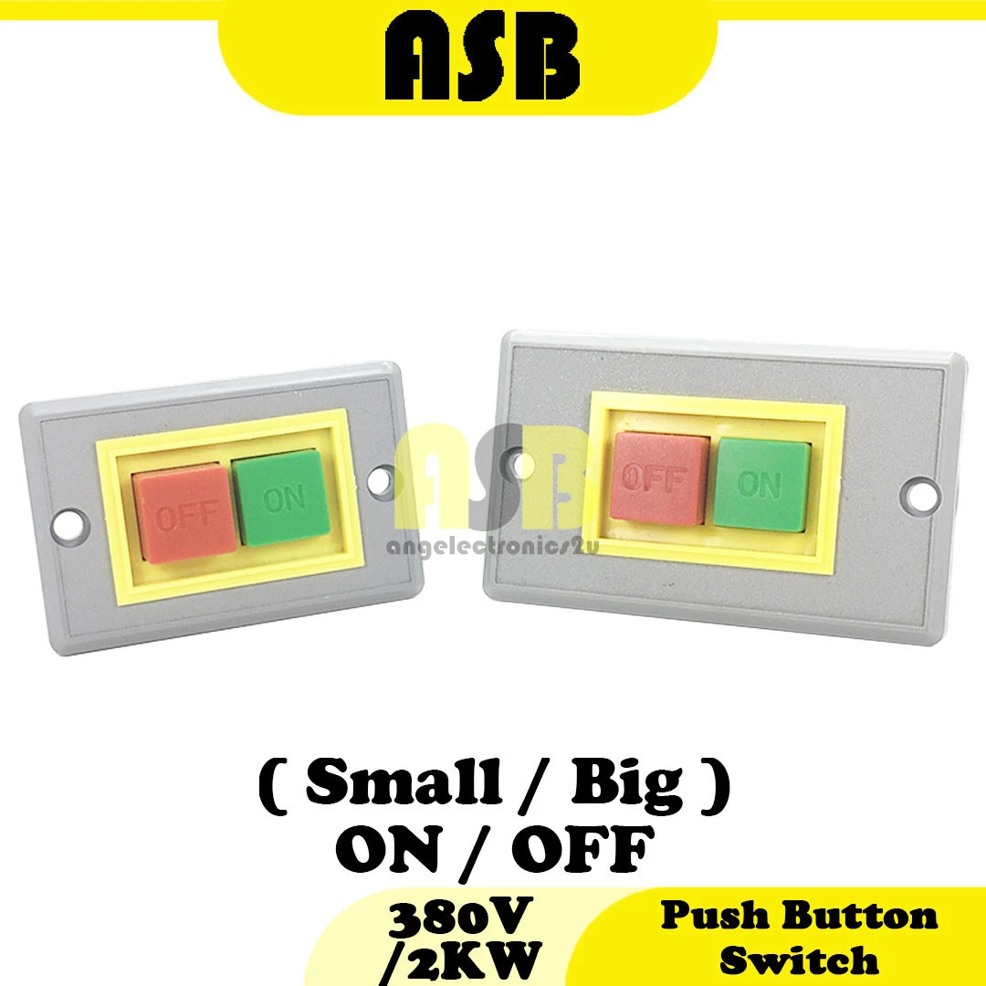 (1pc) Push Button Switch ON / OFF ( 380V / 2KW ) ( Small / Big )