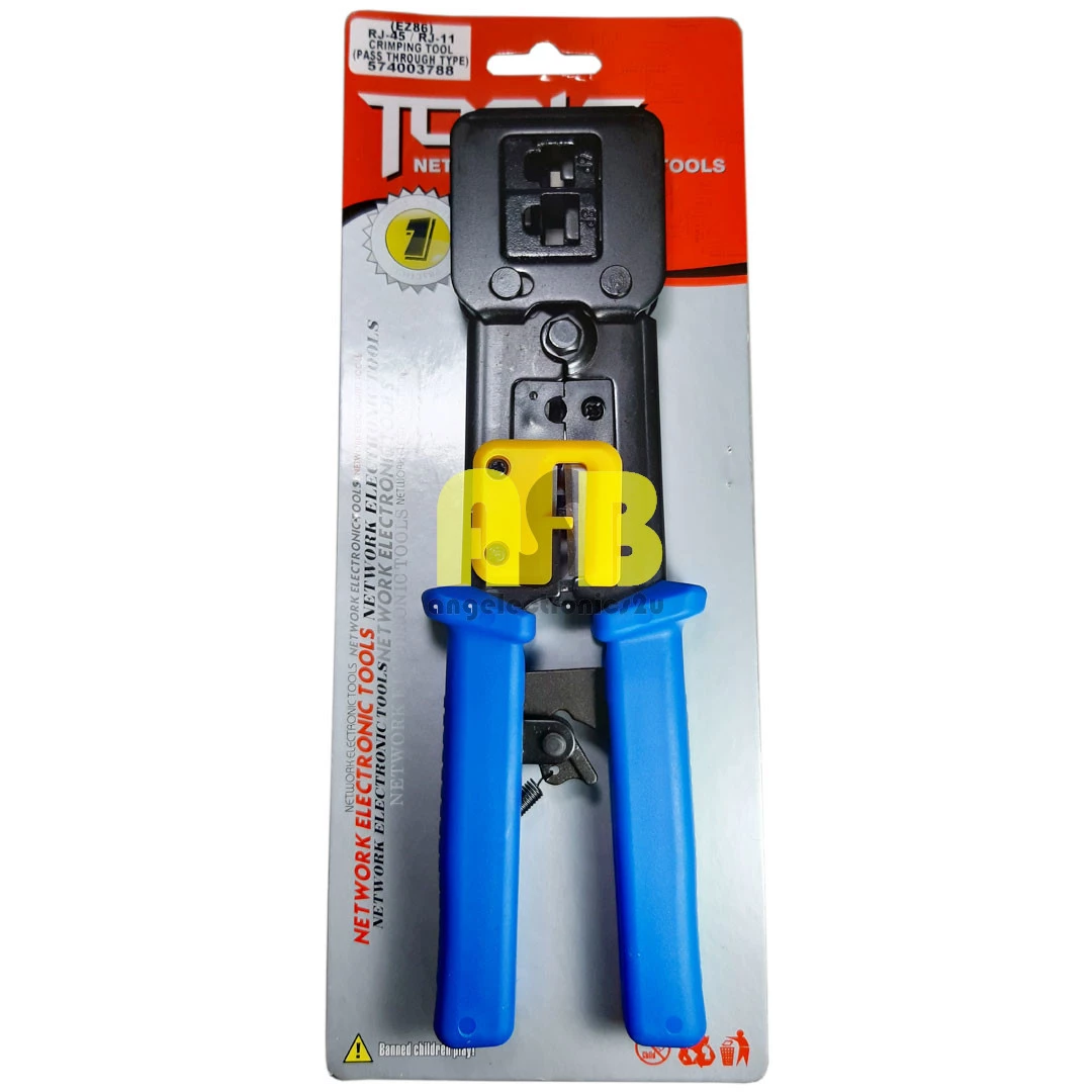 (1pc) Crimping Tool (EZ86) (Pass Through Type) RJ-45 / RJ-11 (574003788)