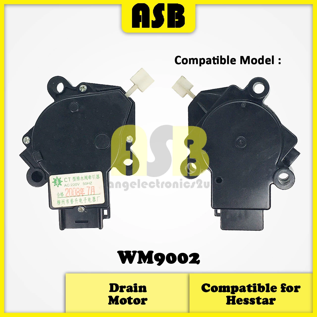 (1pc) ( Compatible : HESSTAR ) Washing Machine Drain Motor / Valve / Motor Keluar Air ( 661022039 )